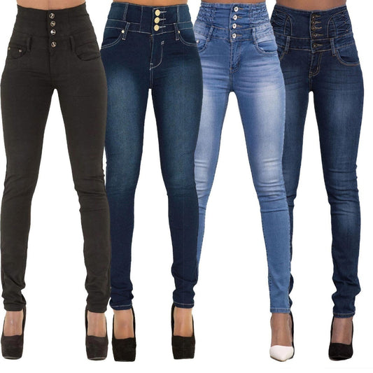 Spring Summer Woman skinny jeans Denim Pencil Pants Top Brand Stretch Jeans High Waist Pants Women High Waist Jeans - trendy chick