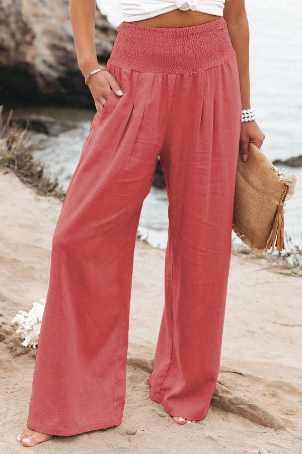 Spring and Summer Leisure Wide Leg Cotton and Hemp Popular Loose Pants for Women