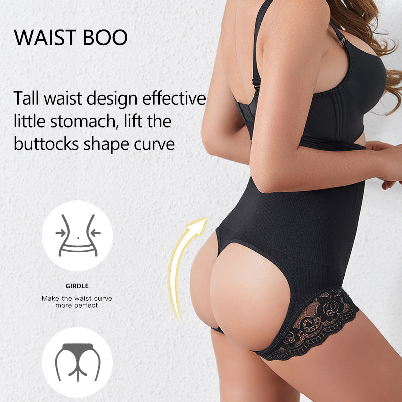 High Waist Belly-Tightening Panties Women's Body Sculpting Pants Large Size Corset Hip-Lifting Pants Postpartum Shaping Waist-Tightening Belly