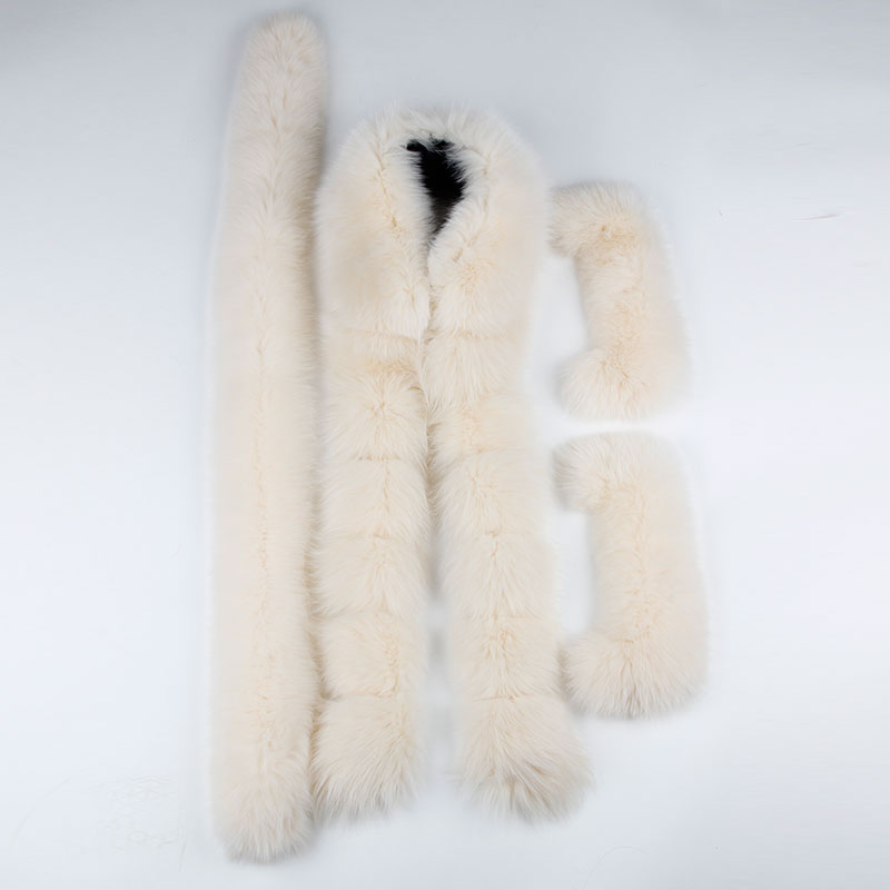 real fur women Short parka coat winter jacket real natural fox fur coat thick warm fur parkas - trendy chick