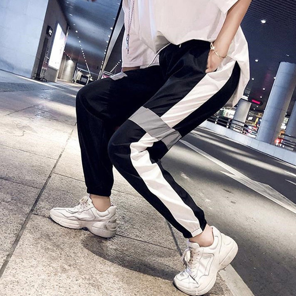 S-5XL Sport Long Pants Women White Quick Drying Trousers High Street Harajuku Harem Jogging Pant Pantalon Cargo Femme - trendy chick